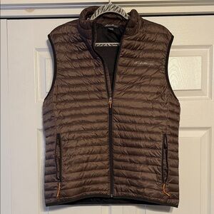 Eddie Bauer Men's Brown Quilted Vest